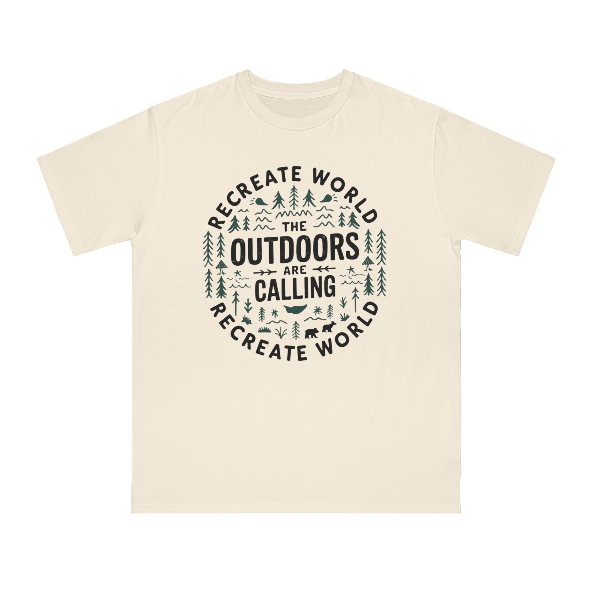 The Outdoors are Calling 100% Certified Organic Cotton T-Shirt (5 Colors - Men's_
