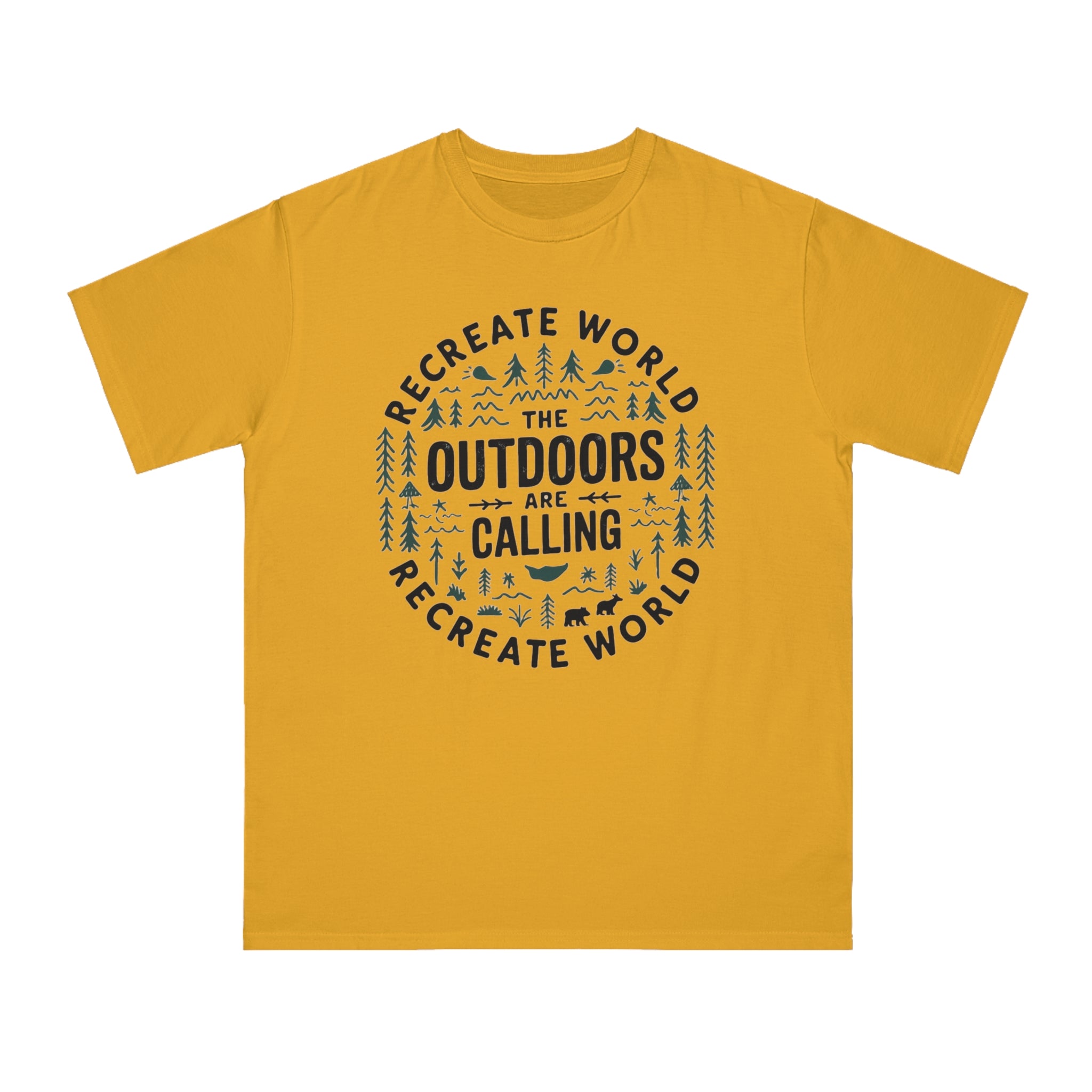The Outdoors are Calling 100% Certified Organic Cotton T-Shirt (5 Colors - Men's_