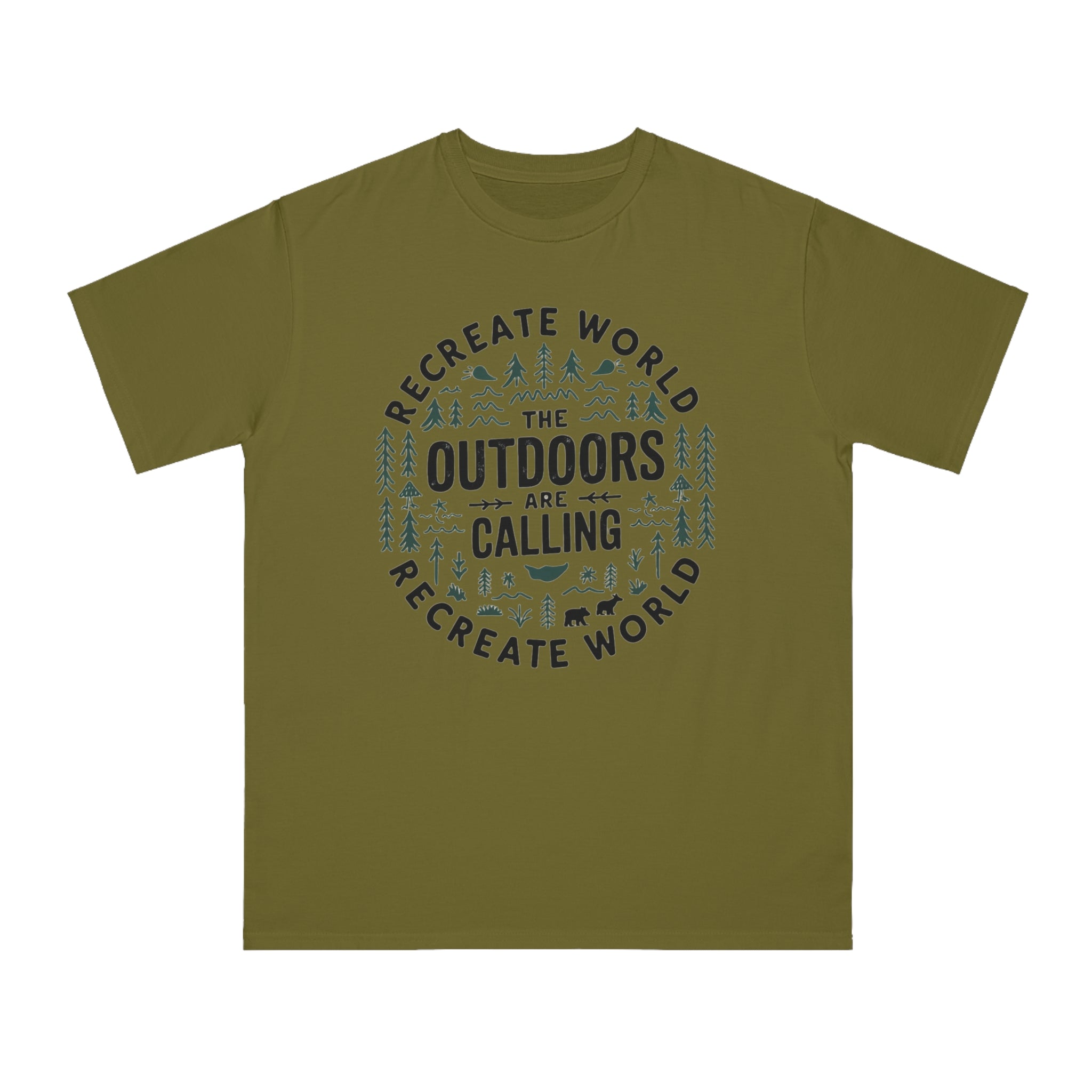 The Outdoors are Calling 100% Certified Organic Cotton T-Shirt (5 Colors - Men's_