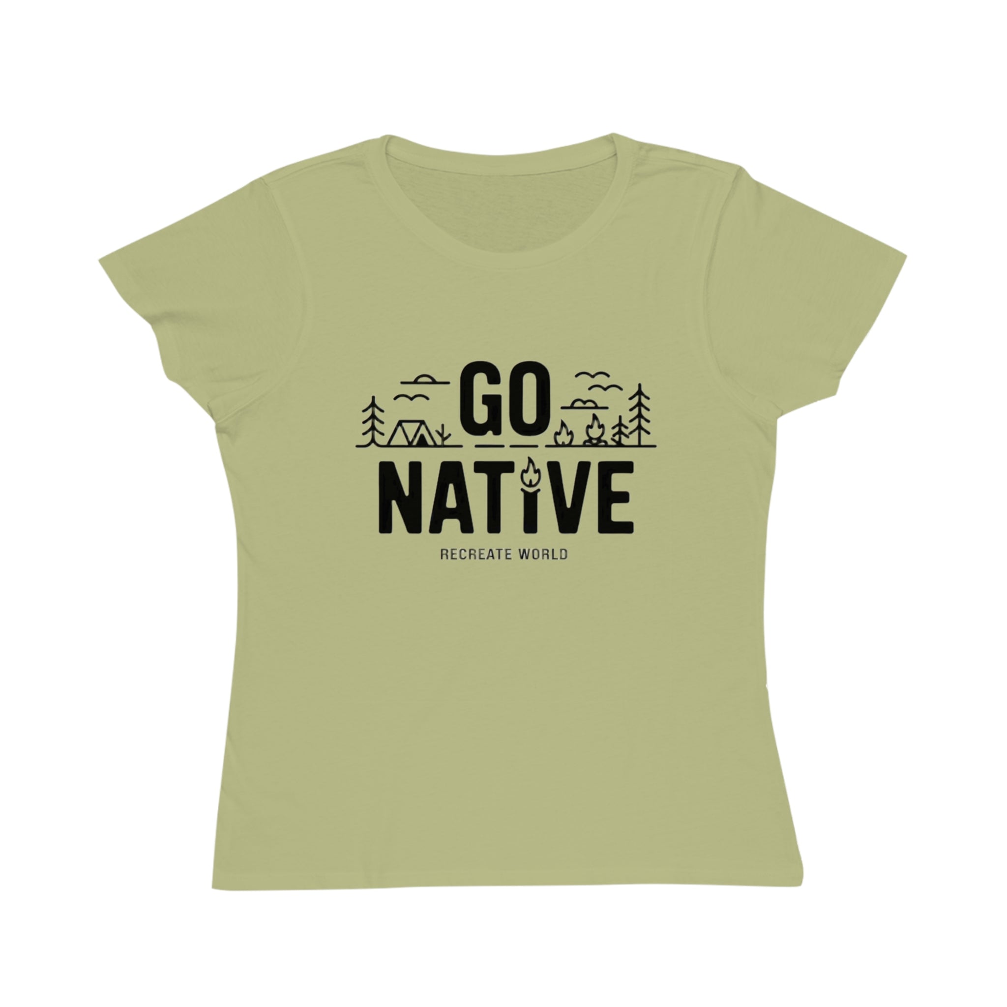 Go Native 100% Certified Organic Cotton T-Shirt (5 Colors- Women's)