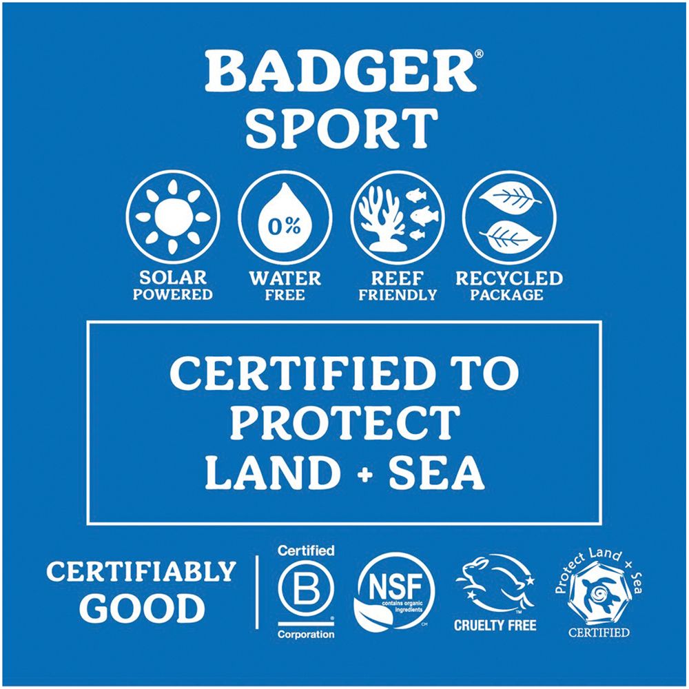 BADGER Sport Mineral Sunscreen Plus Zinc SPF40 (2.9 Oz)
