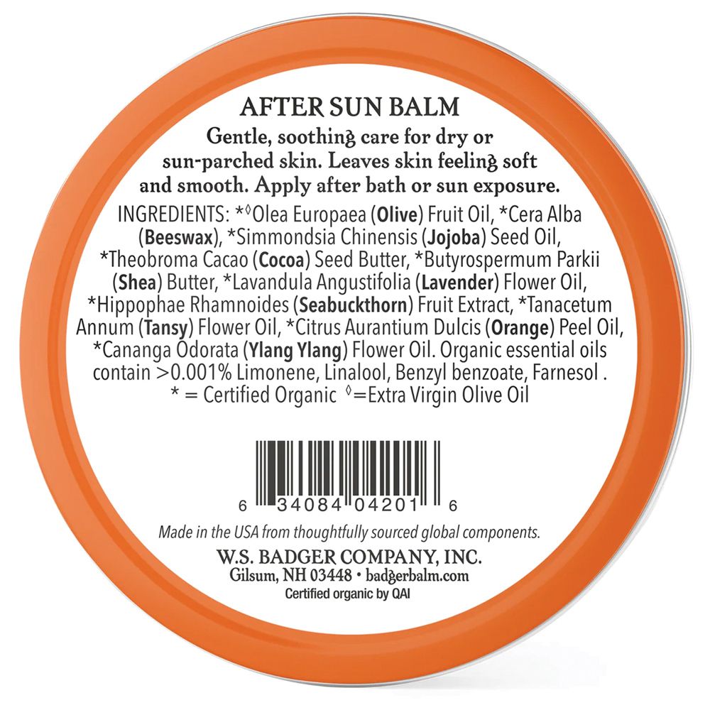 BADGER Coconut After Sun Balm Tin (2 Oz)