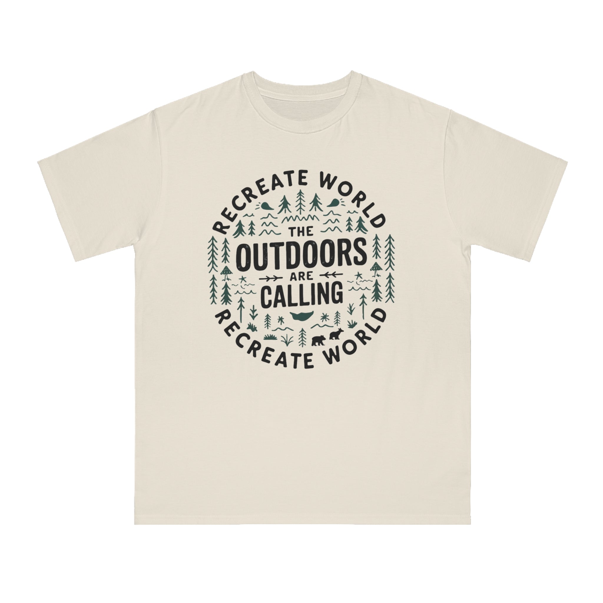 The Outdoors are Calling 100% Certified Organic Cotton T-Shirt (5 Colors - Men's_