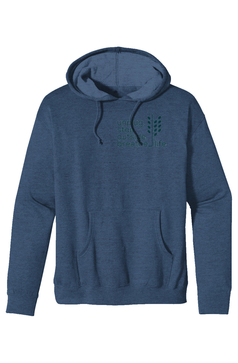 Unplug, Step Outside Organic/Recycled Heather Pullover Hoodie