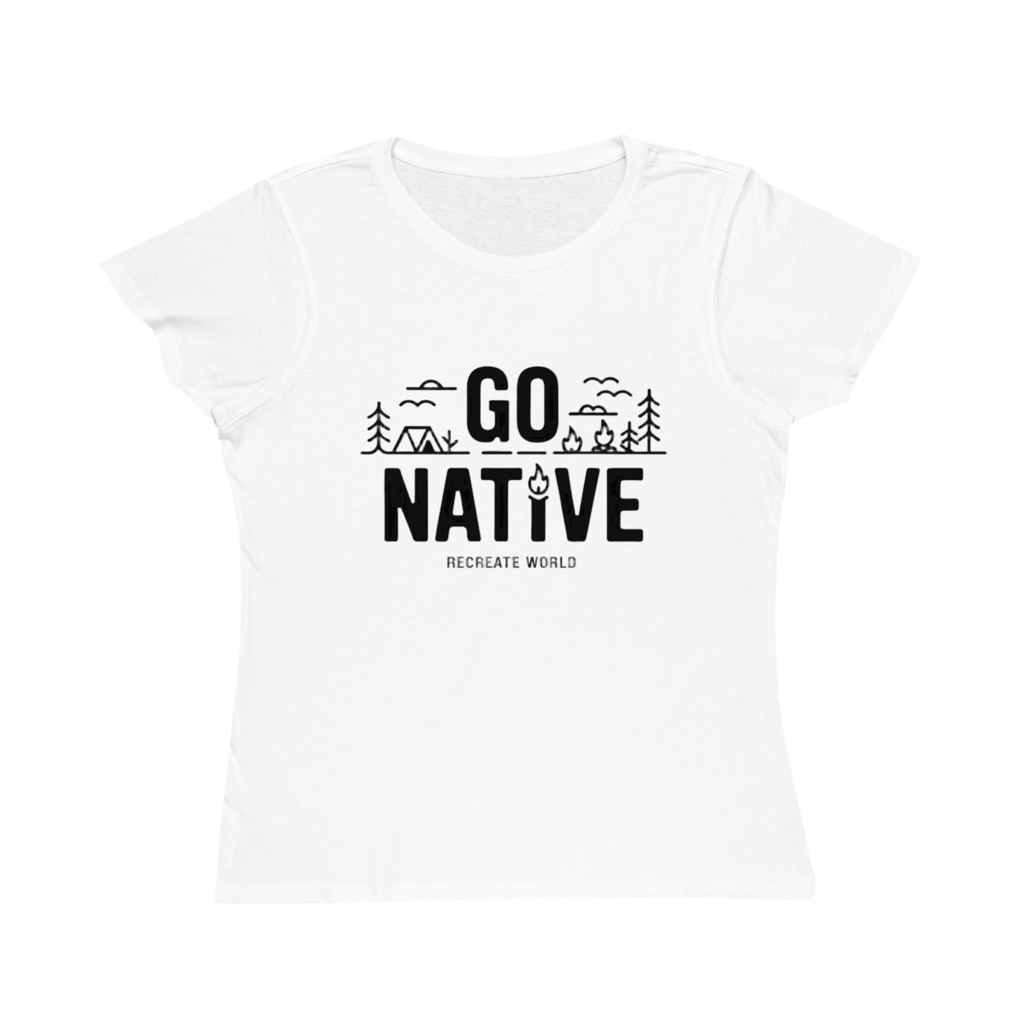 Go Native 100% Certified Organic Cotton T-Shirt (5 Colors- Women's)