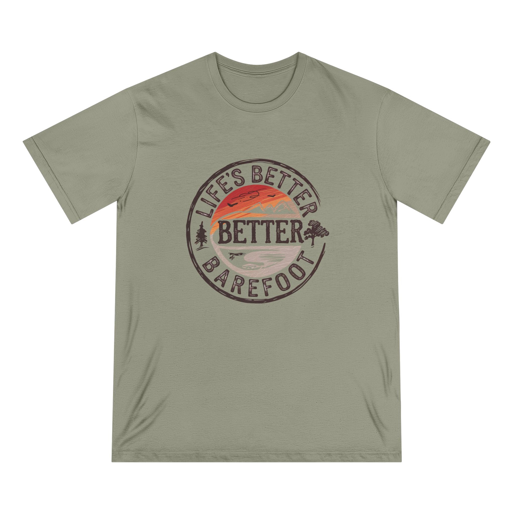 Life Is Better Barefoot 100% Organic T-shirt (4 Colors - Men's)