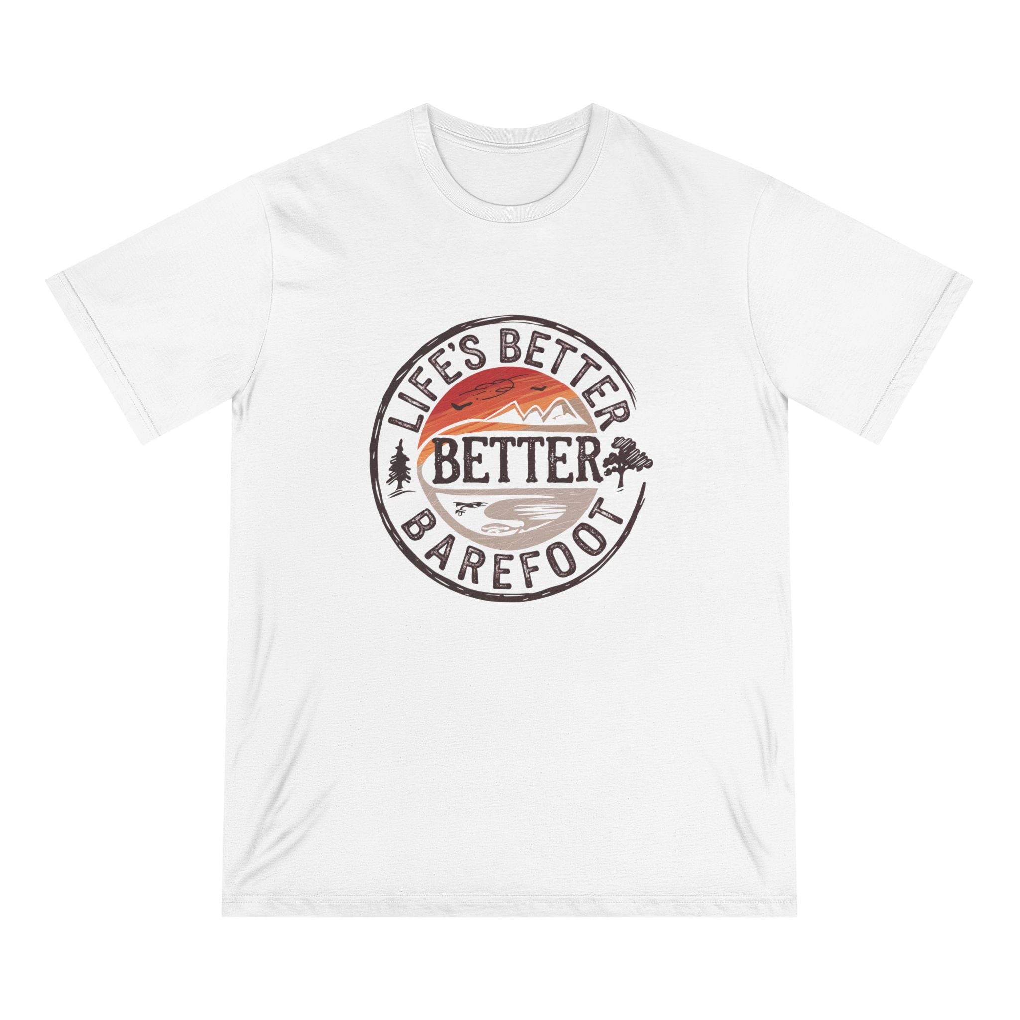 Life Is Better Barefoot 100% Organic T-shirt (4 Colors - Men's)