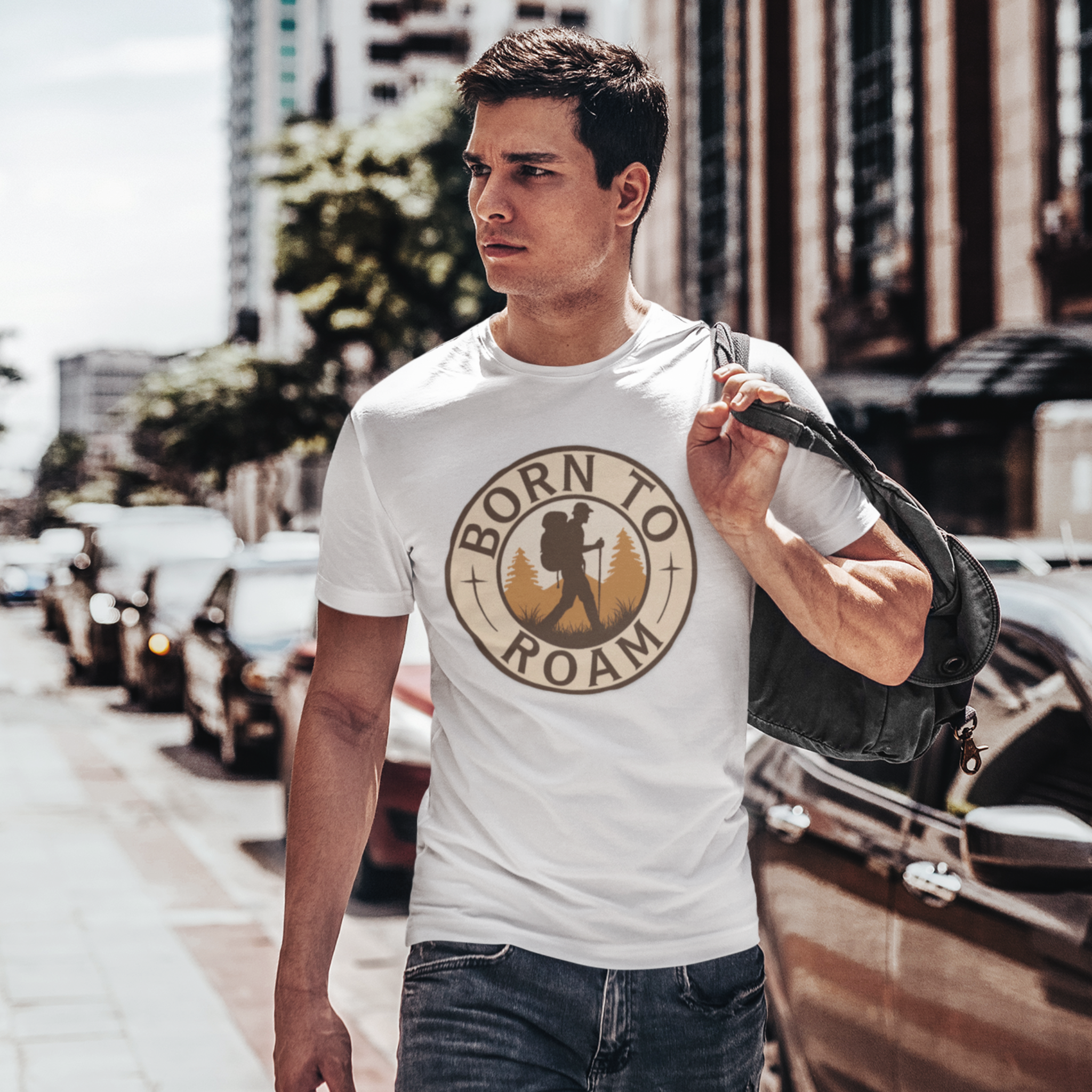 Born To Roam 100% Organic Cotton T-shirt - (7 Colors - Men's)