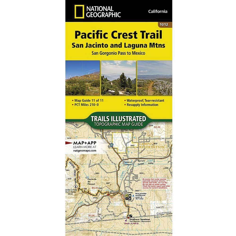 National Geographic Pacific Coast Trail: San Jacinto and Laguna Mountains Map