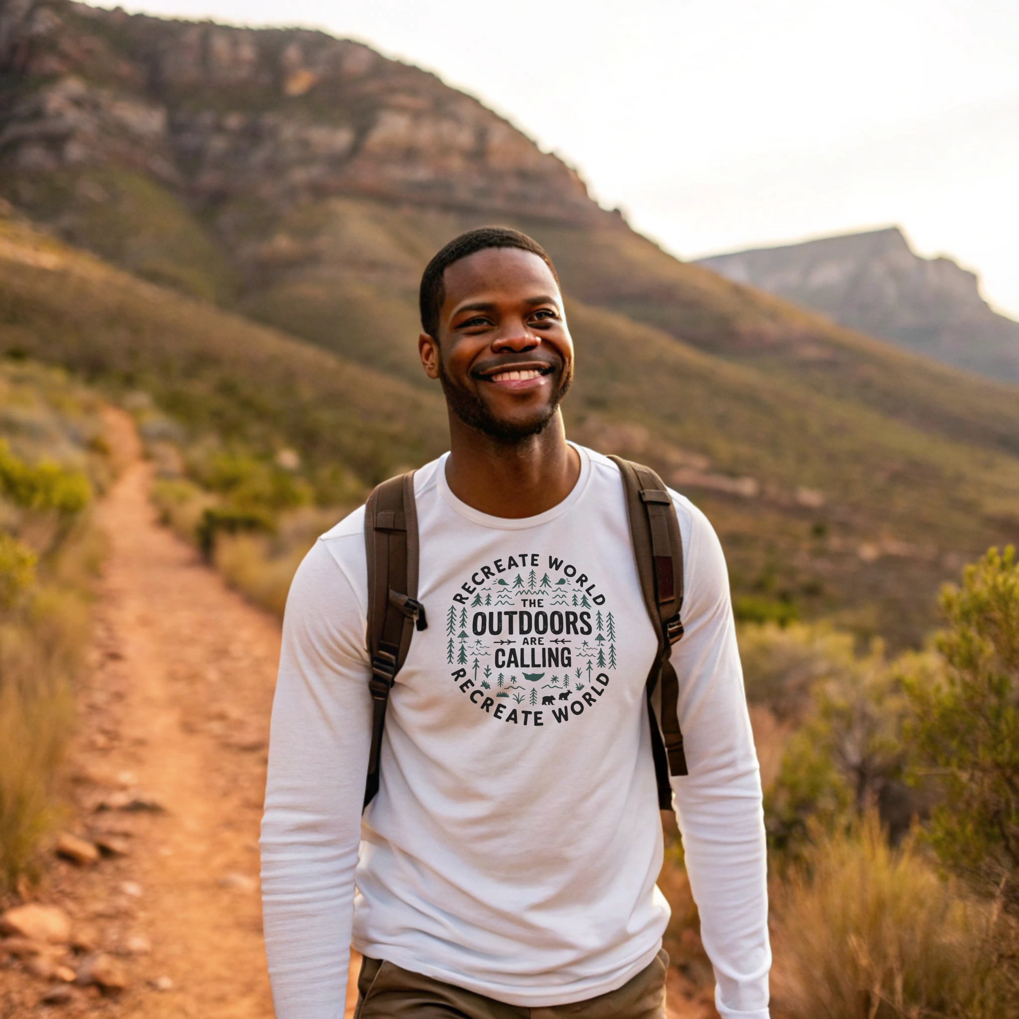 The Outdoors are Calling 100% Certified Organic Cotton T-Shirt (5 Colors - Men's_