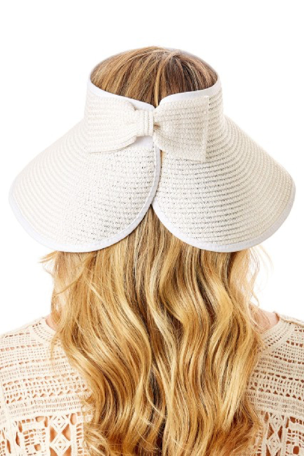 Up-cycled LV Rollable Packable Straw Visor by Embellish Your Life