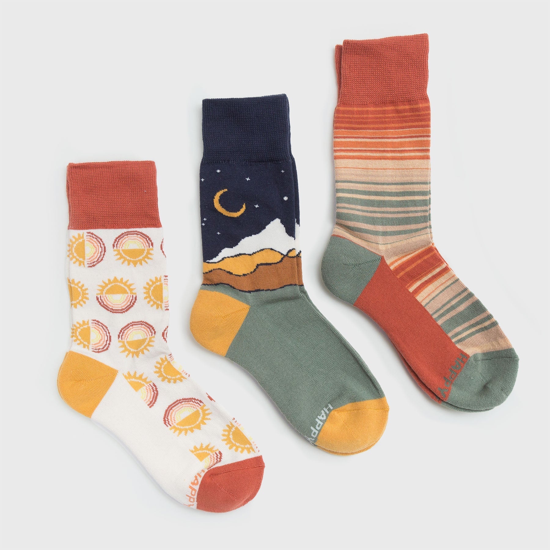 Dawn to Dusk Socks - Set of 3 by Happy Earth