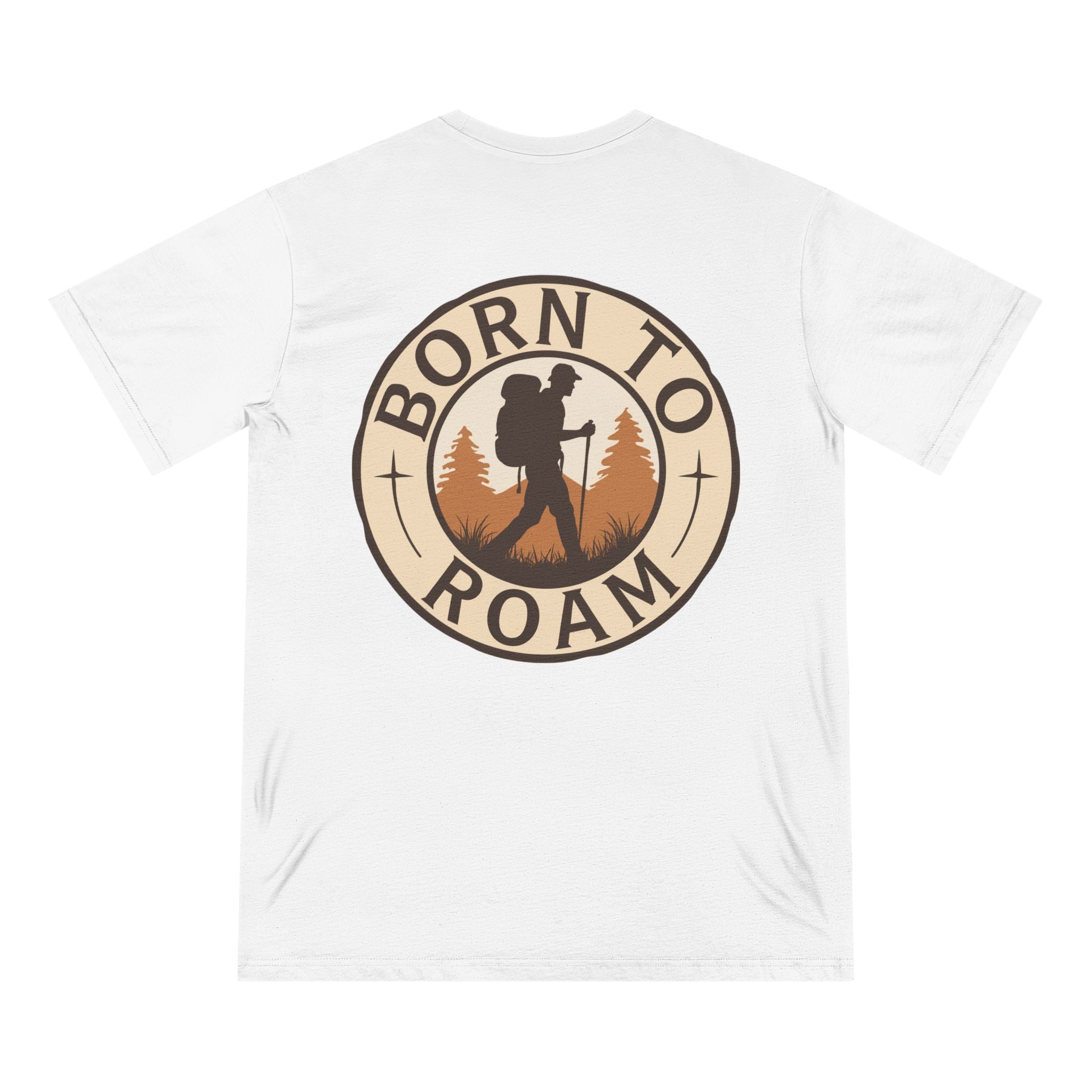 Born To Roam 100% Organic Cotton T-shirt - Design on Back (7 Colors Available - Men's)