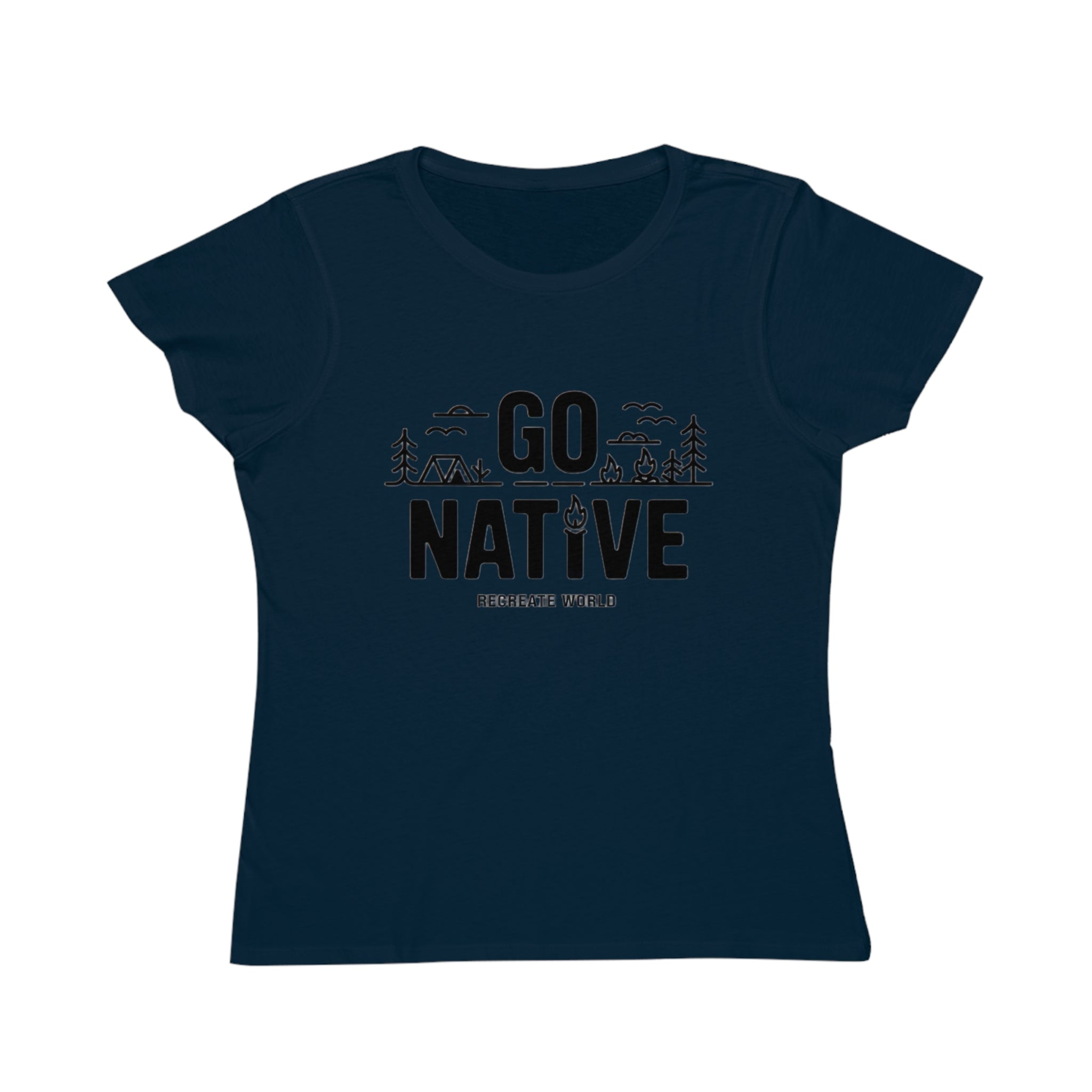 Go Native 100% Certified Organic Cotton T-Shirt (5 Colors- Women's)