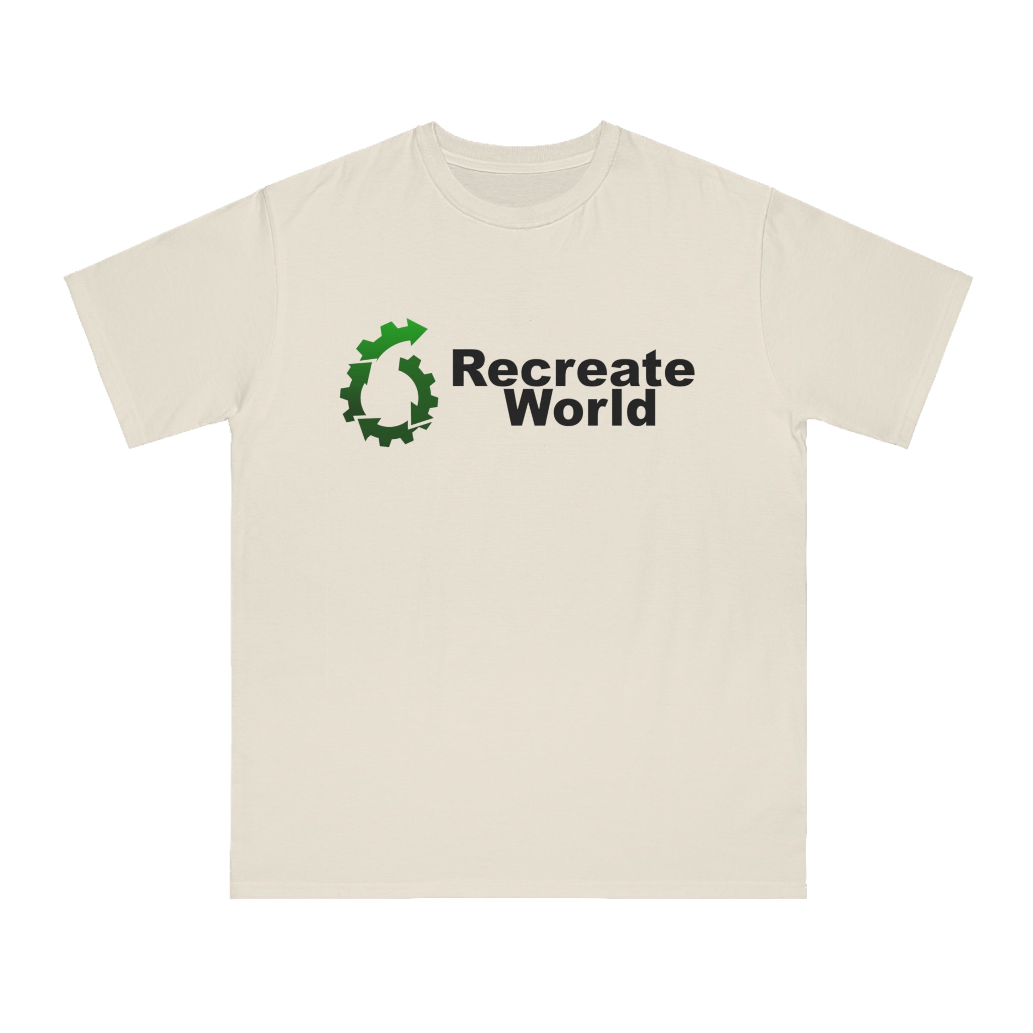 Recreate World Logo - 100% Certified Organic Cotton T-Shirt (5 Colors - Men's)