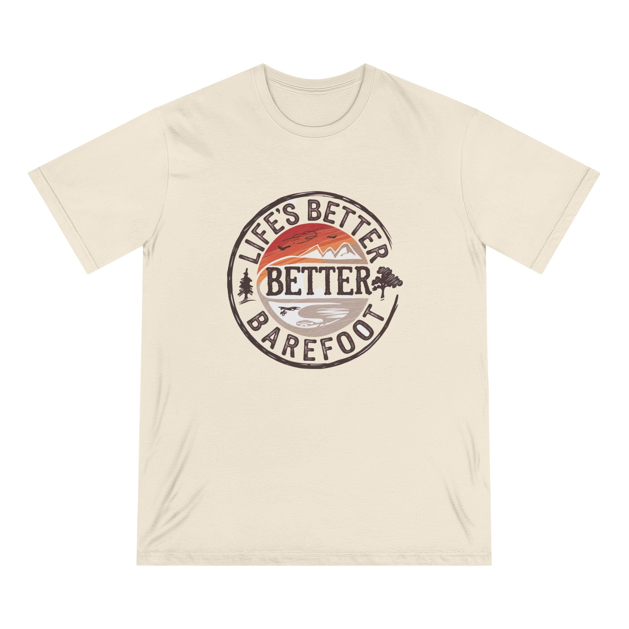 Life Is Better Barefoot 100% Organic T-shirt (4 Colors Available - Men's)