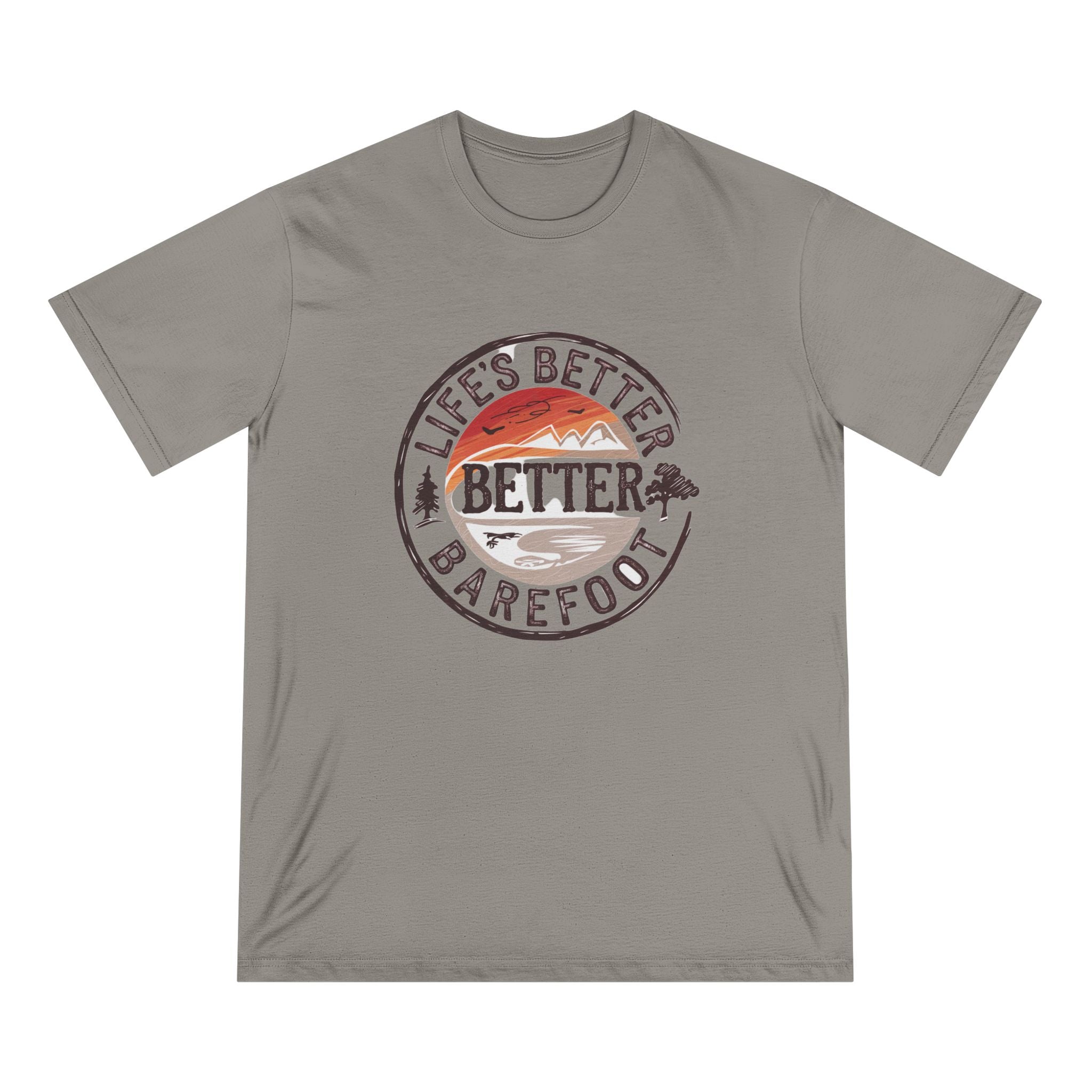 Life Is Better Barefoot 100% Organic T-shirt (4 Colors Available - Men's)