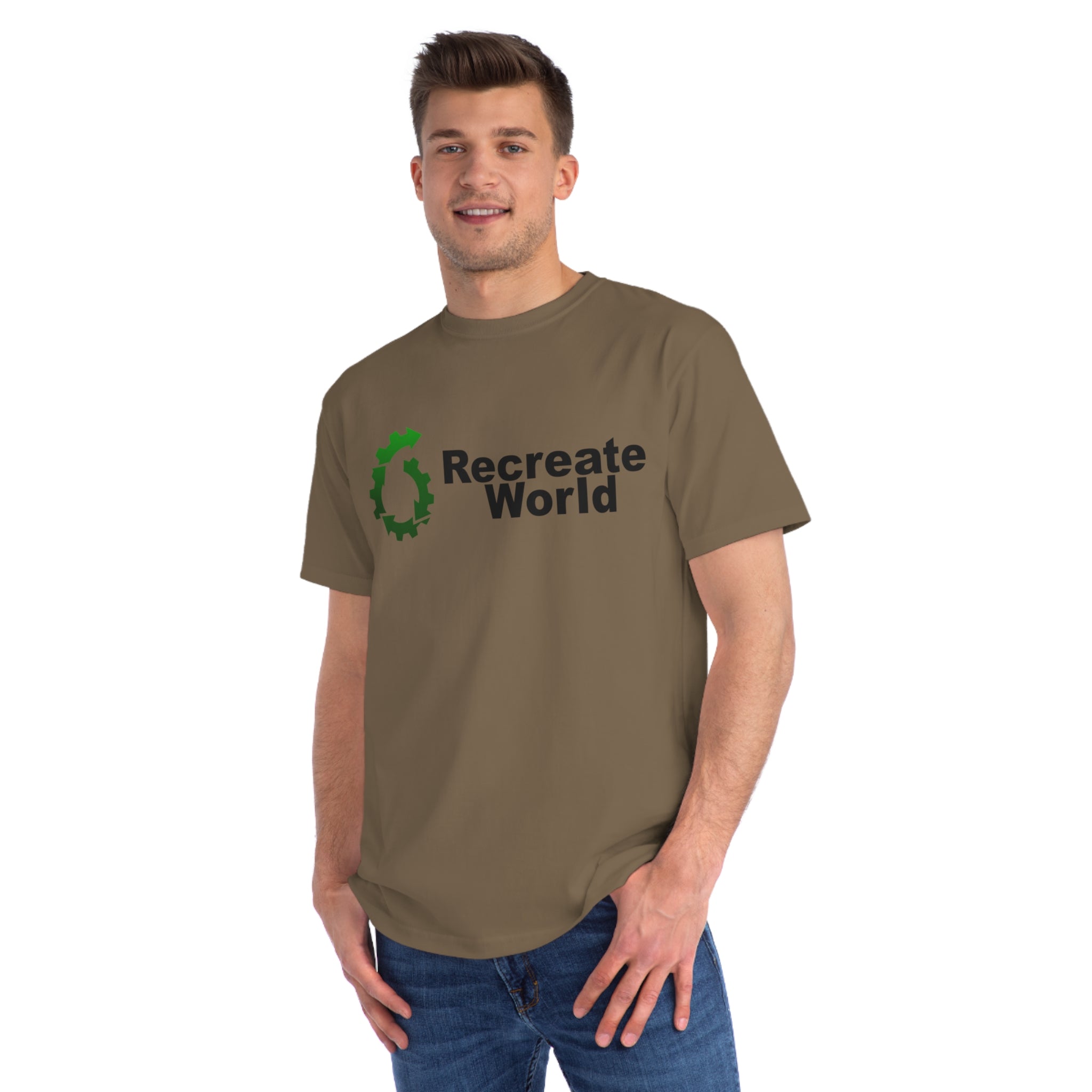 Recreate World Logo - 100% Certified Organic Cotton T-Shirt (5 Colors Available)