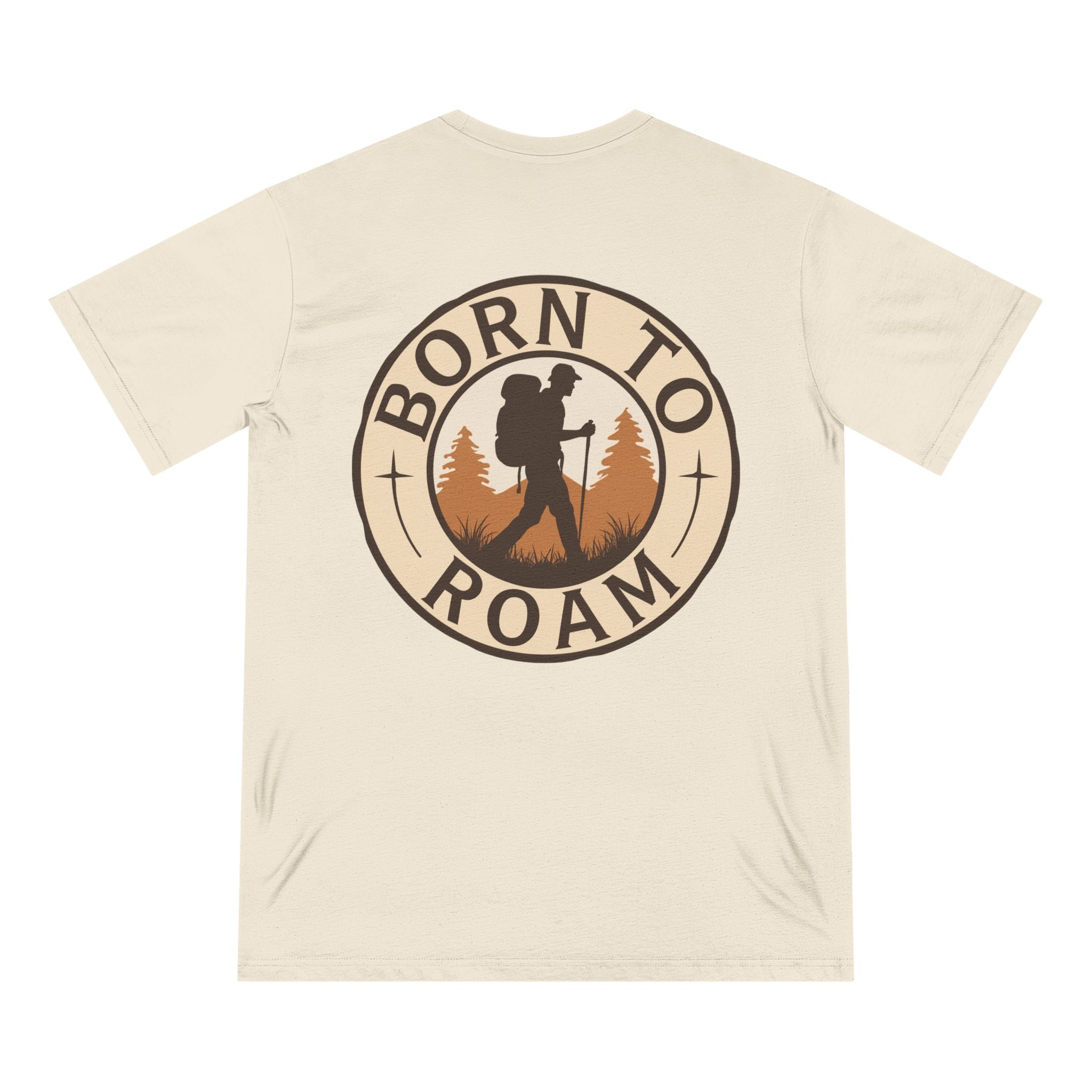 Born To Roam 100% Organic Cotton T-shirt - Design on Back (7 Colors Available - Men's)