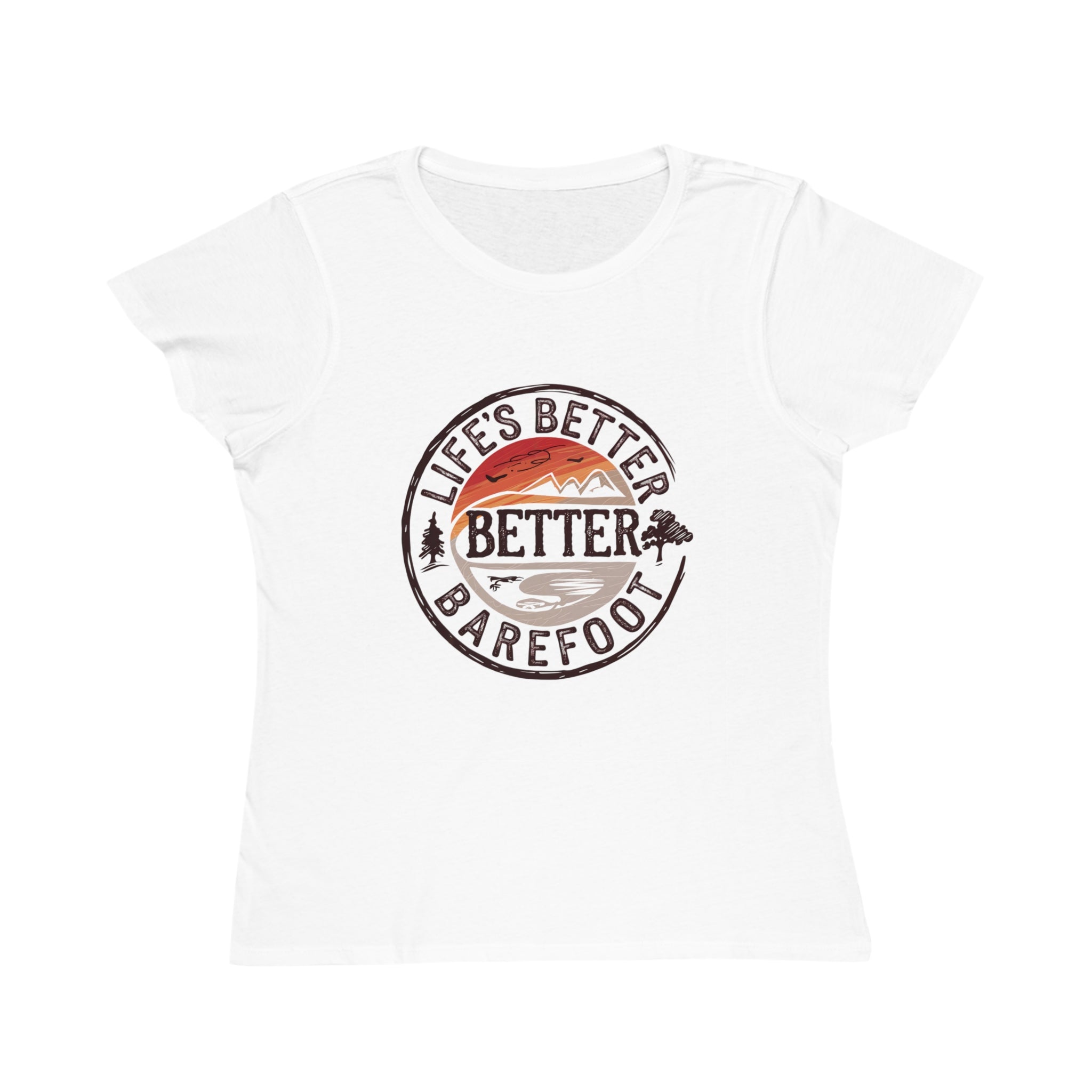 Life is Better Barefoot 100% Certified Organic T-shirt (4 Colors - Women's)