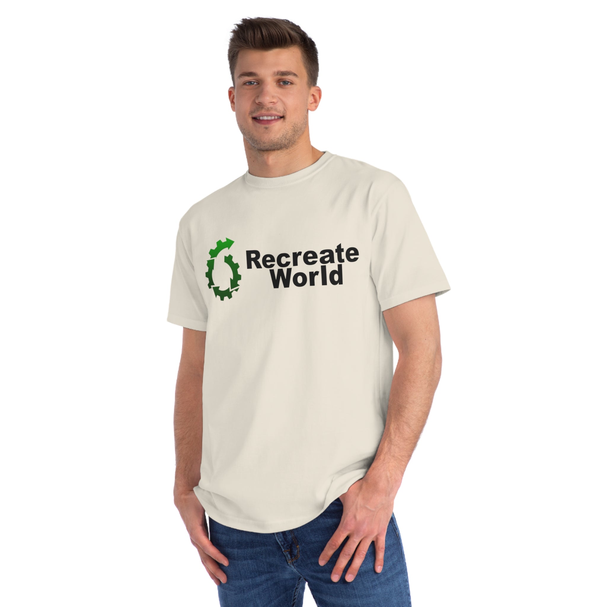 Recreate World Logo - 100% Certified Organic Cotton T-Shirt (5 Colors Available)