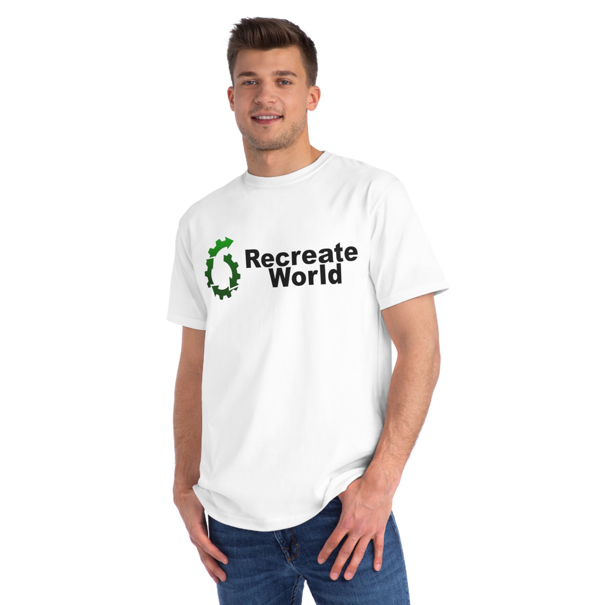 Recreate World Logo - 100% Certified Organic Cotton T-Shirt (5 Colors Available)