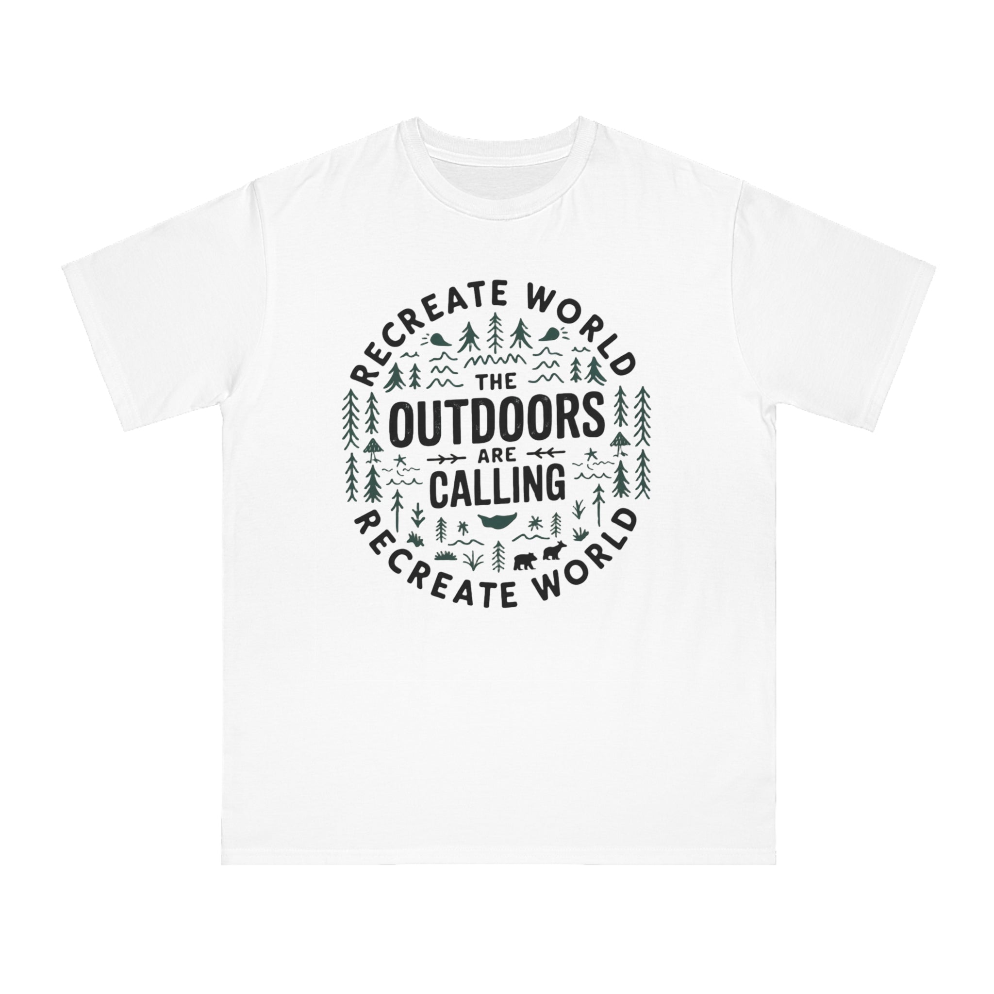 The Outdoors are Calling 100% Certified Organic Cotton T-Shirt (5 Colors - Men's_