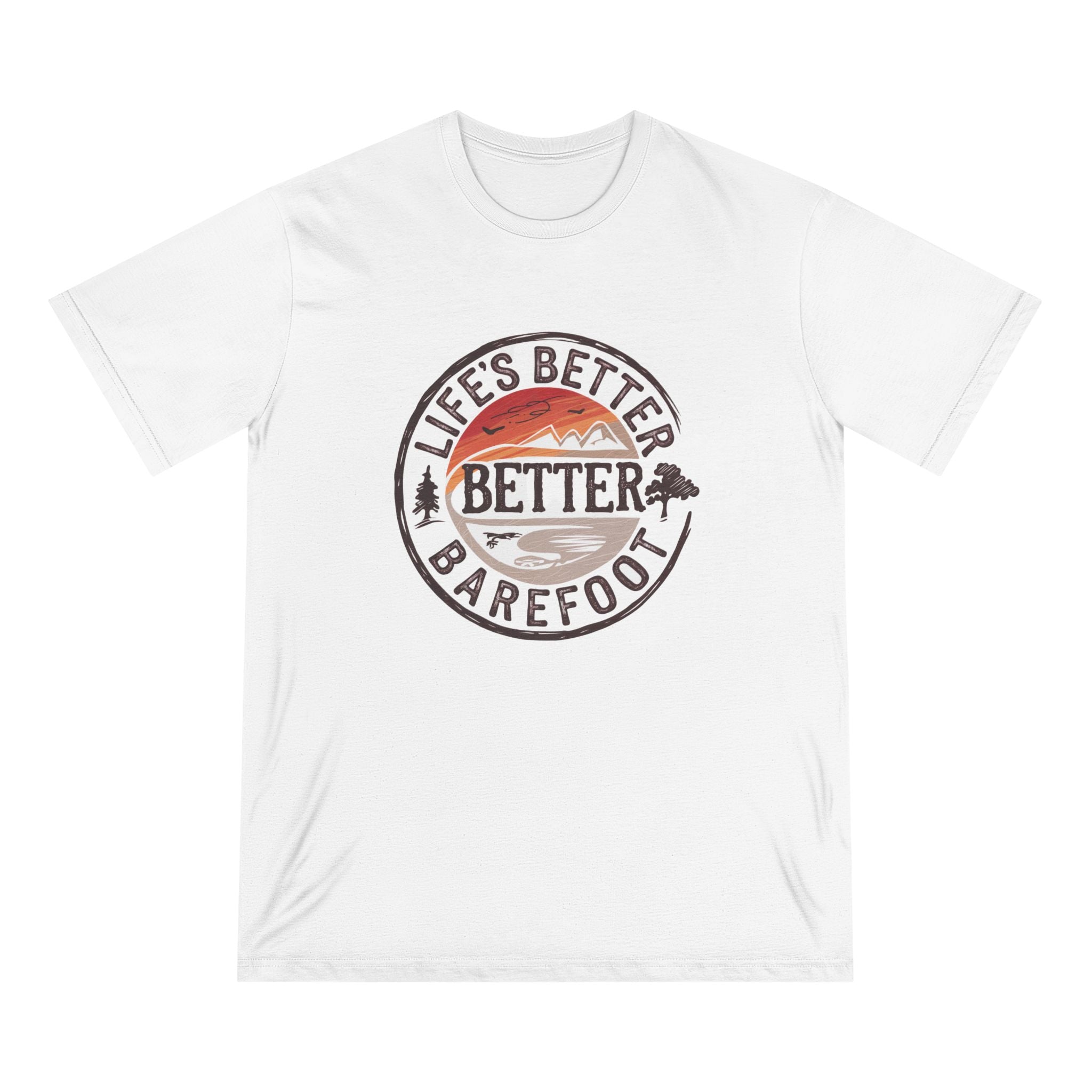 Life Is Better Barefoot 100% Organic T-shirt (4 Colors Available - Men's)