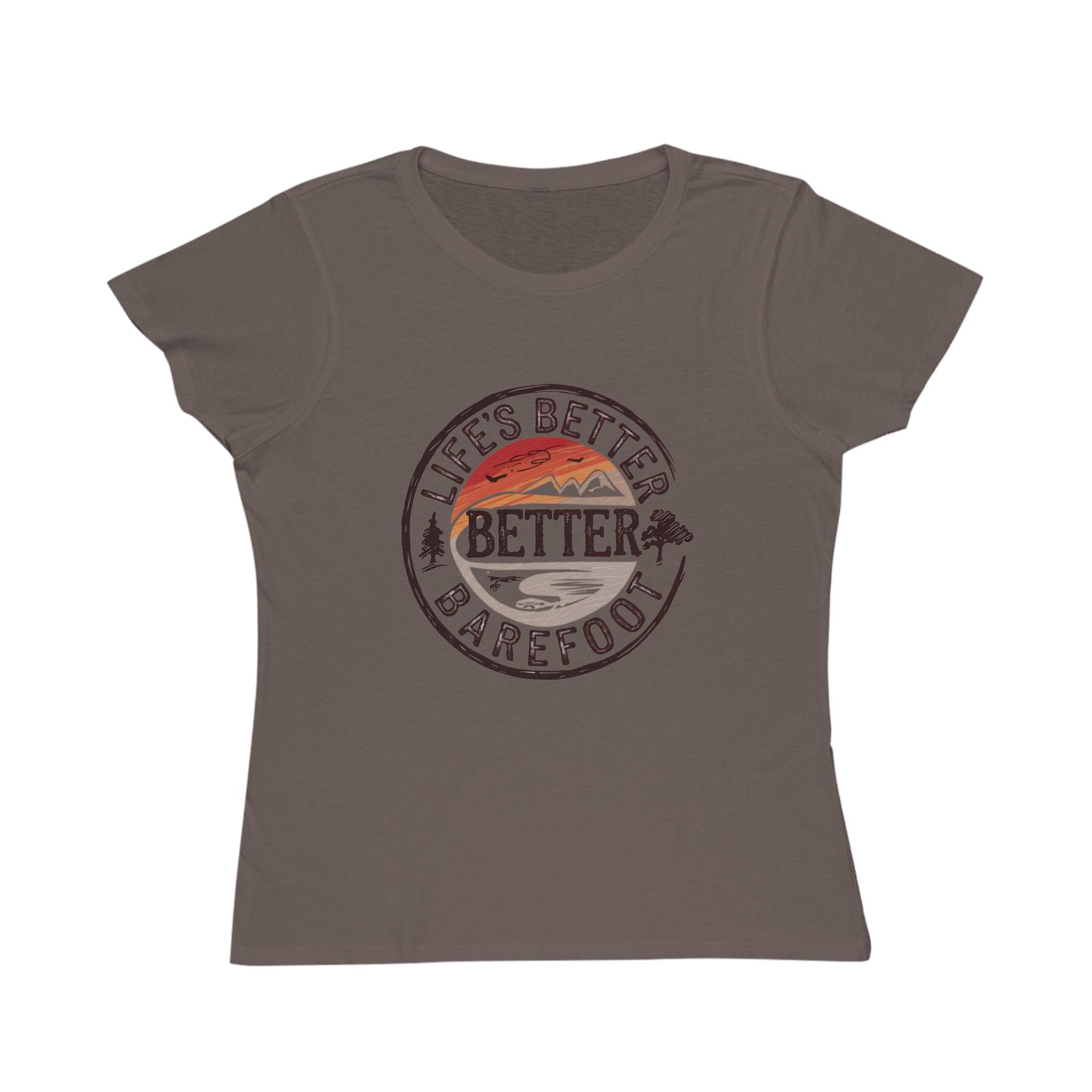 Life is Better Barefoot 100% Certified Organic T-shirt (4 Colors - Women's)