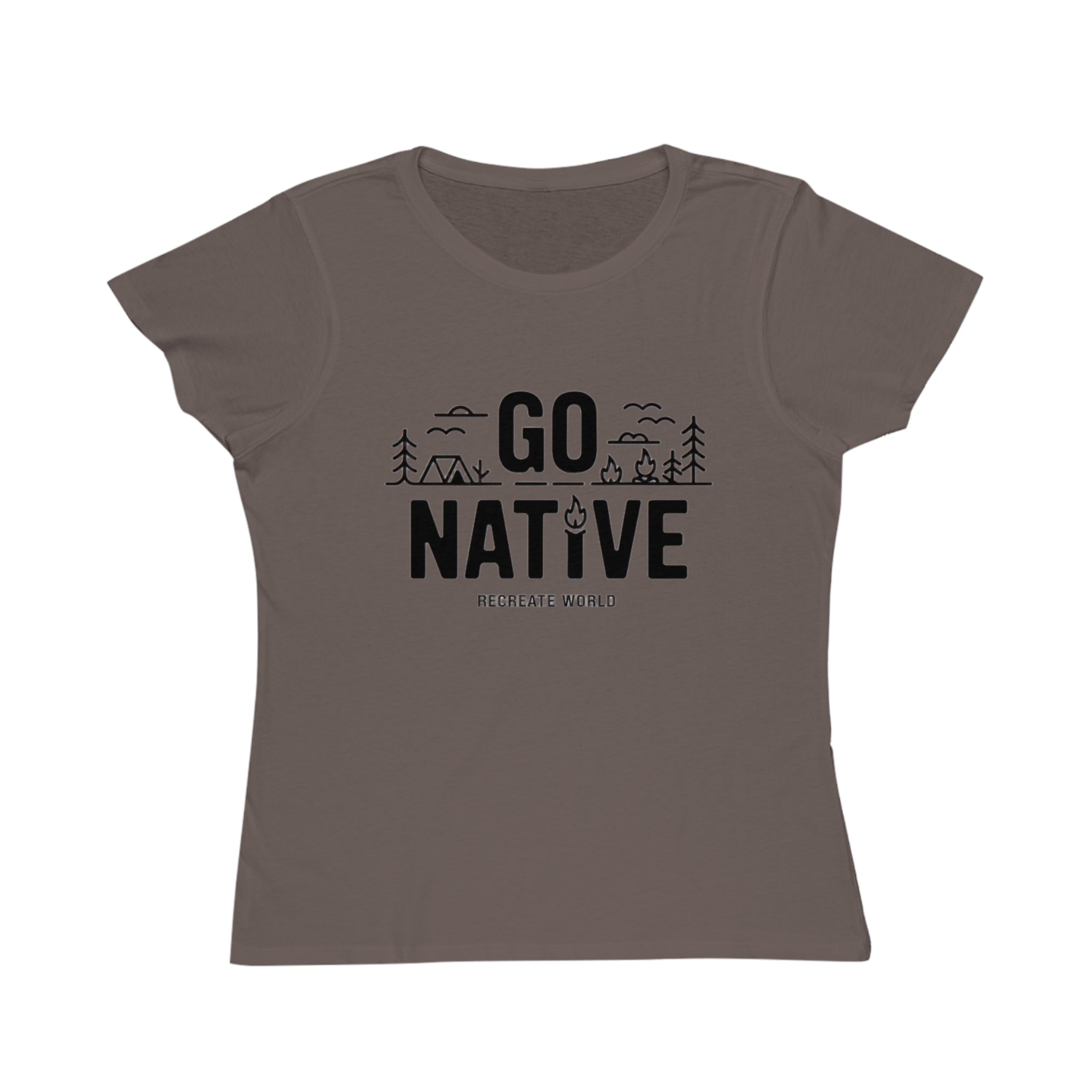 Go Native 100% Certified Organic Cotton T-Shirt (5 Colors- Women's)