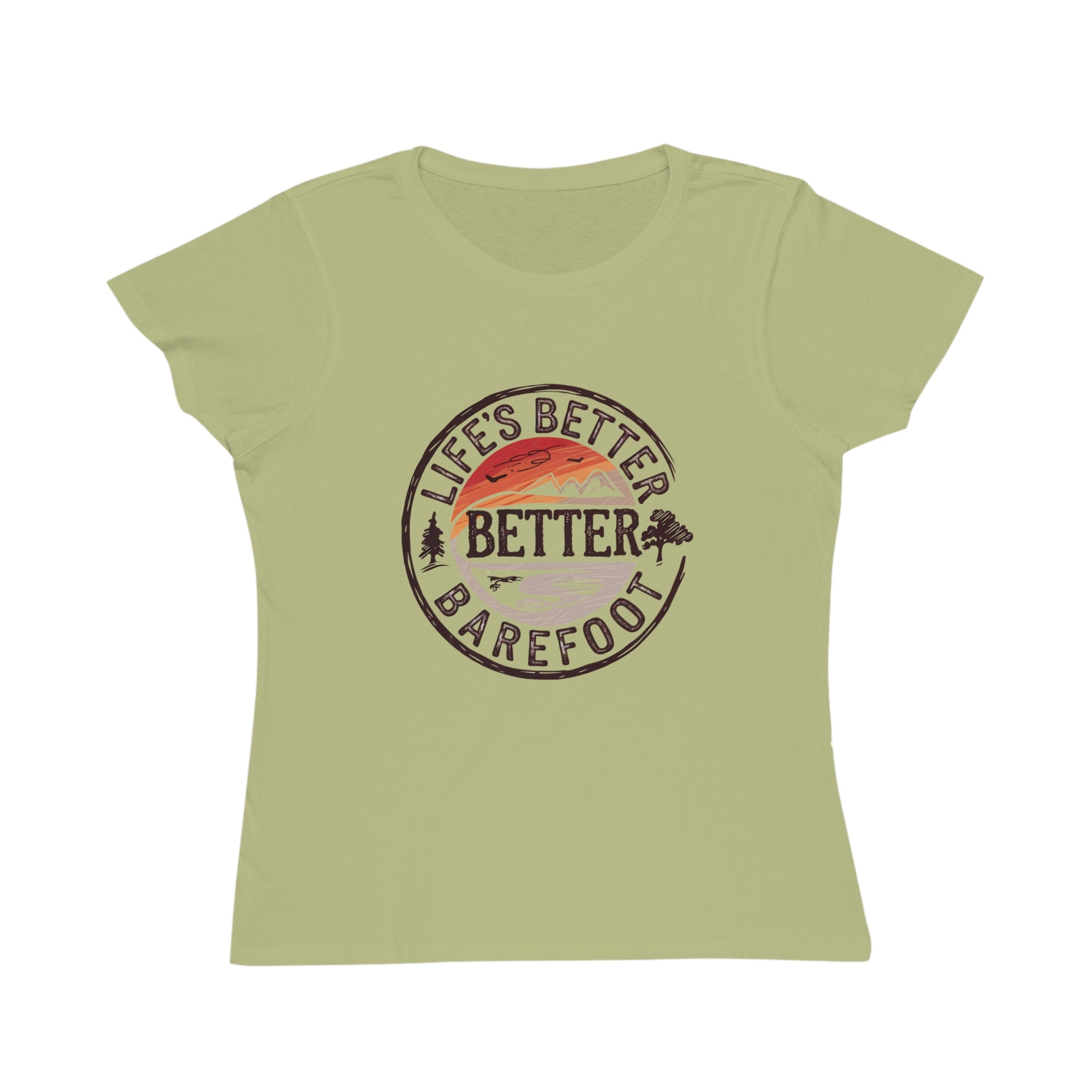 Life is Better Barefoot 100% Certified Organic T-shirt (4 Colors - Women's)