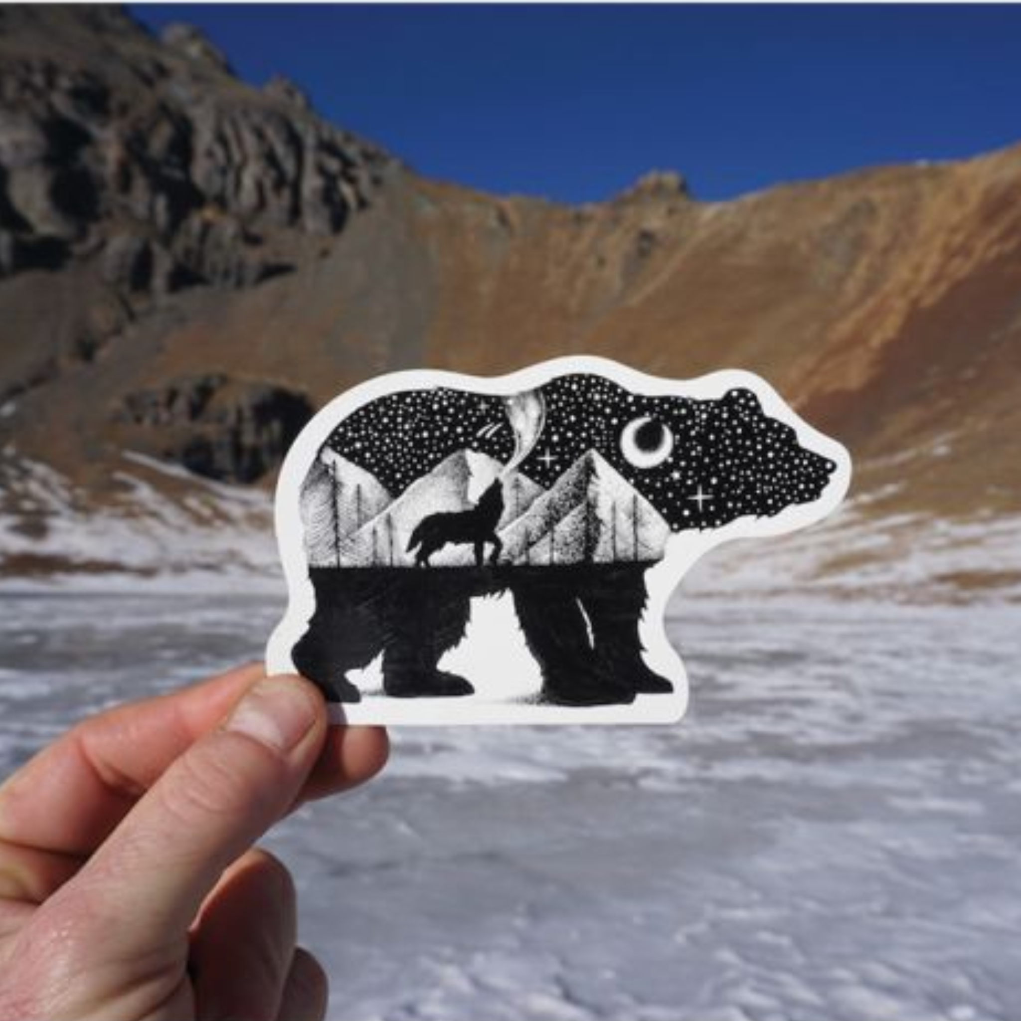 Bear & Wolf Sticker