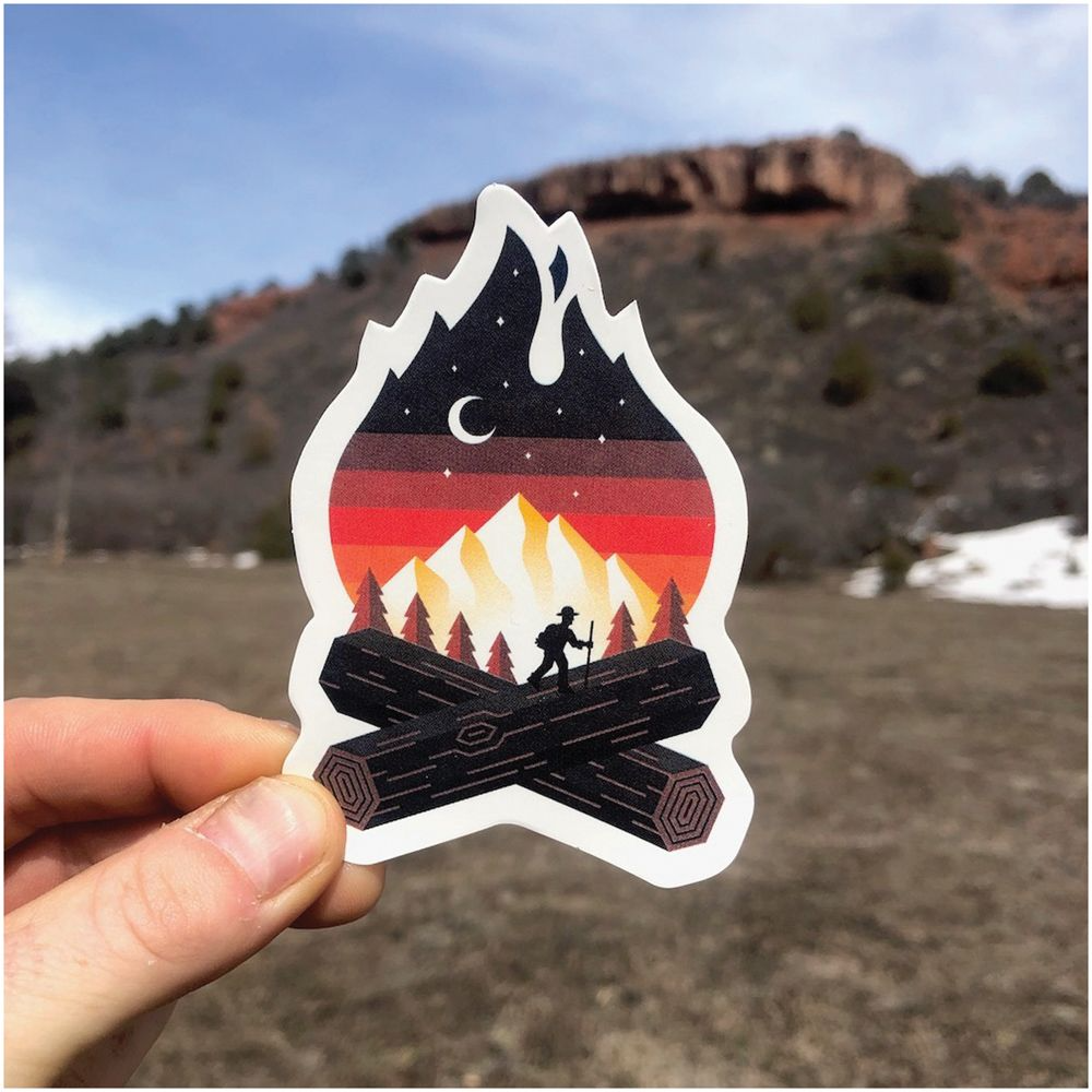 Campfire Sticker