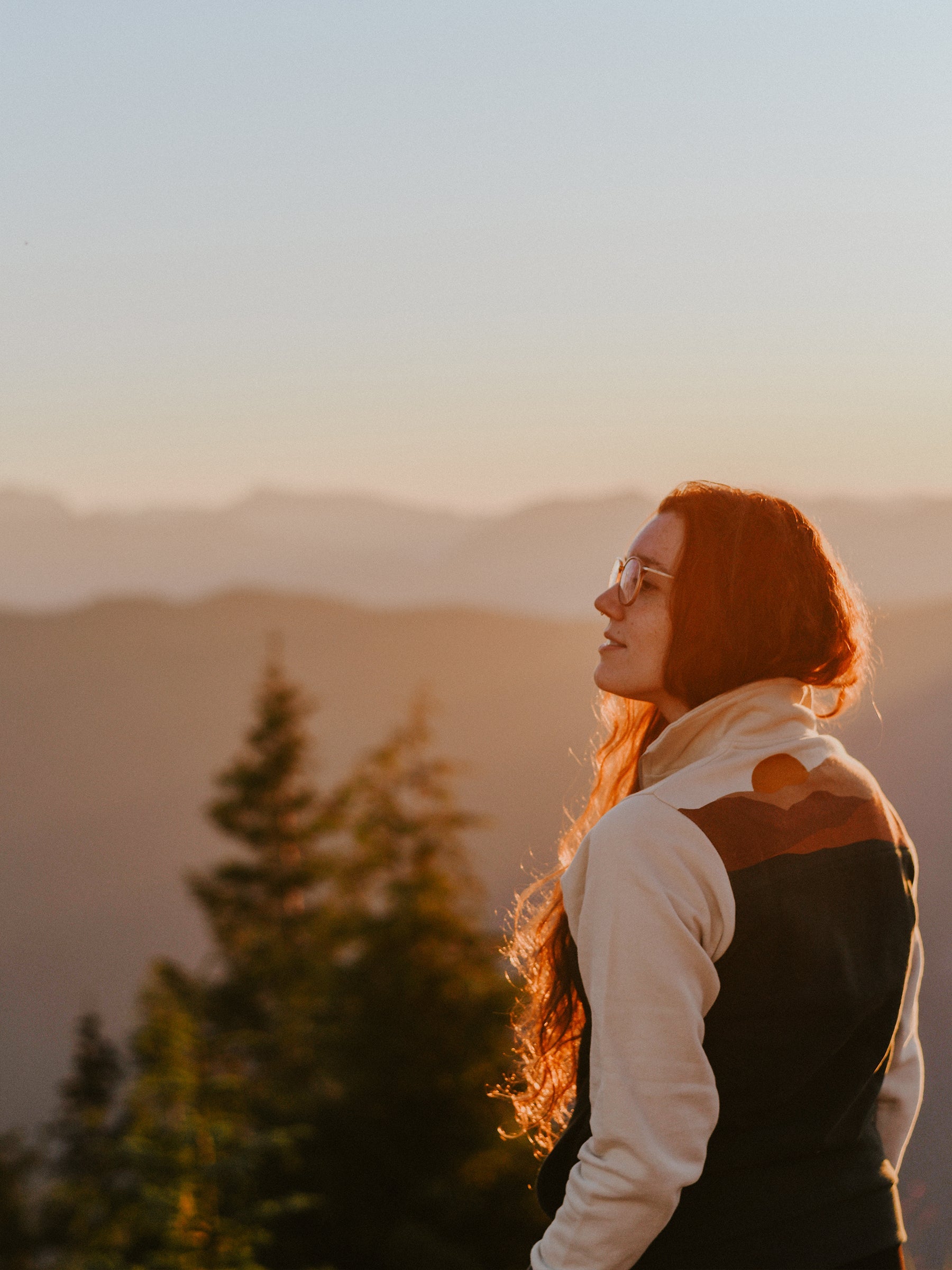 Mountain Sunset Quarter-zip by Happy Earth