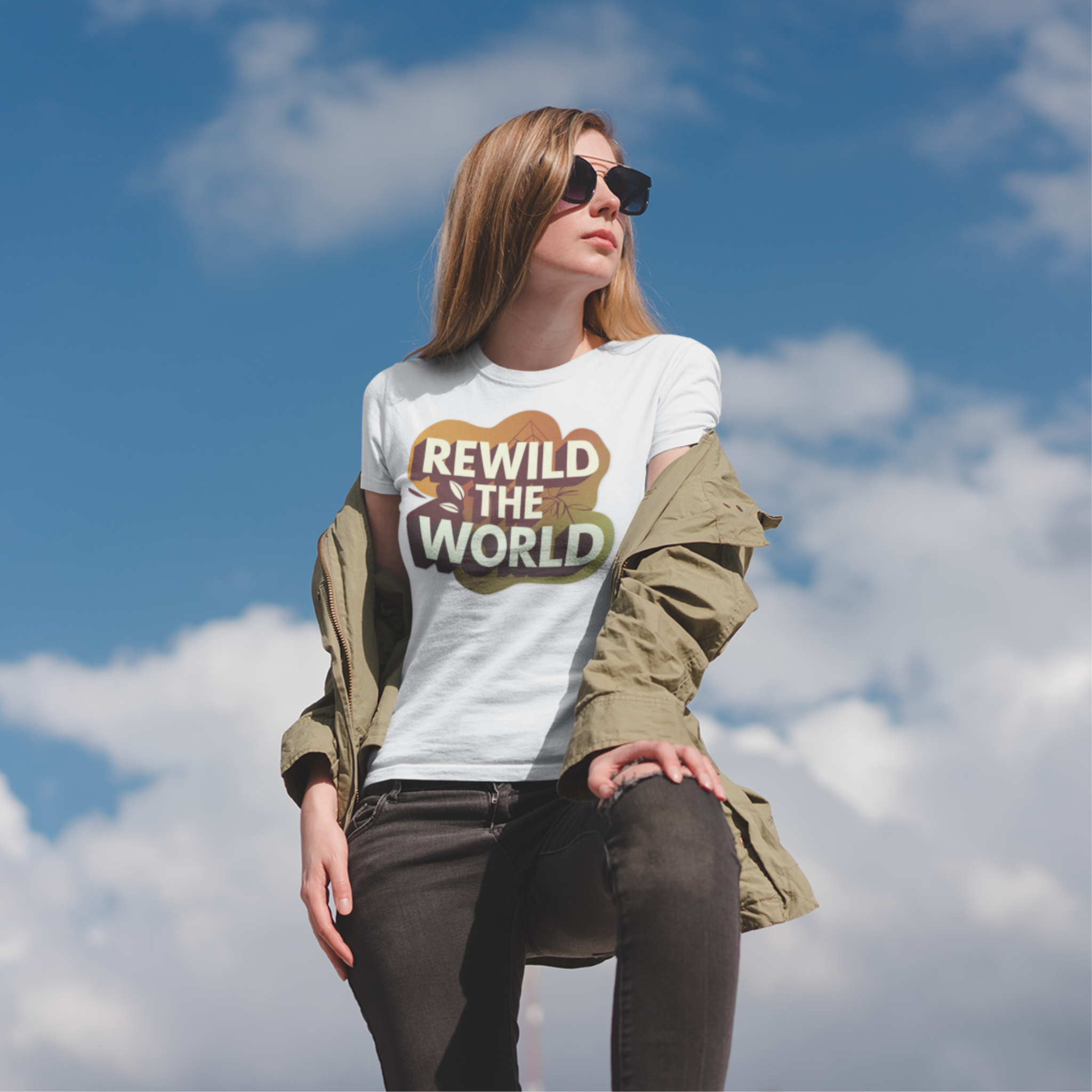 Rewild The World 100% Organic Cotton T-shirt (6 Colors - Women's)