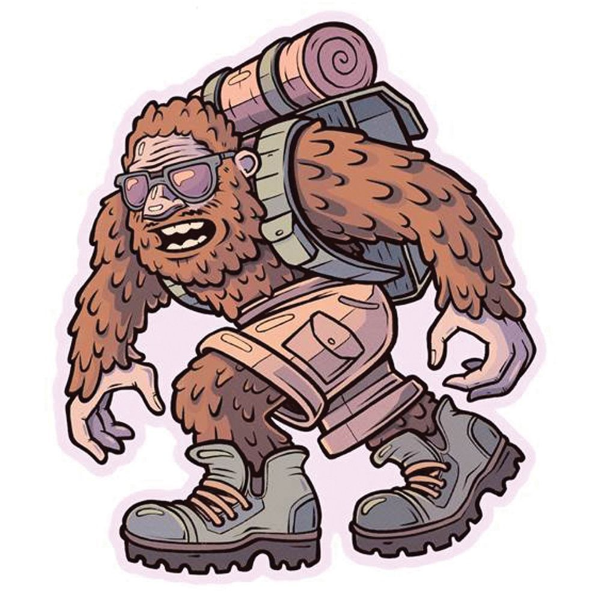 Sasquatch Capming Sticker