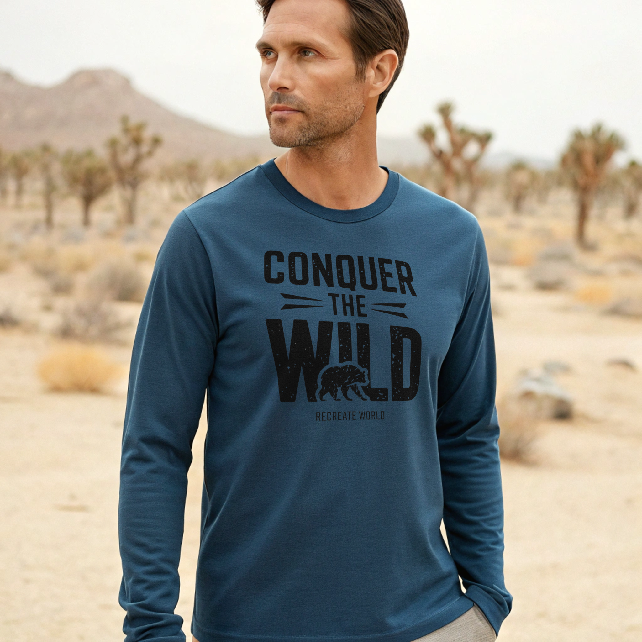 Conquer The Wild 100% Organic Cotton Heavyweight T-shirt (3 Colors - Men's)